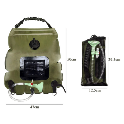 Solarni tuš za kampovanje 20l