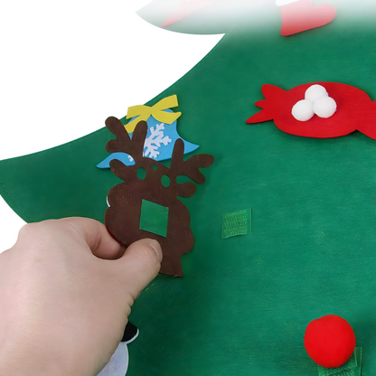 Novogodisnja jelka od filca za zid sa 26 ukrasa koji se lepe - rs-mangoshop.com