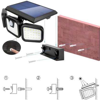 Solarni LED reflektor sa senzorom za dvorište - rs-mangoshop.com